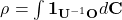 \begin{equation*}$\rho=\int \bm{1}_{\mathbf{U}^{-1}\mathbf{O}} d\mathbf{C}\end{equation*}