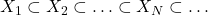 X_1 \subset X_2 \subset \ldots \subset X_N \subset \ldots